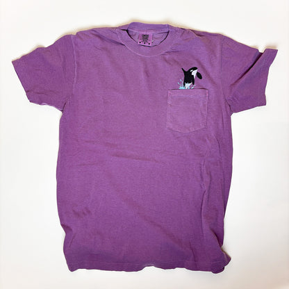 Embroidered Orca Cotton Pocket Tee