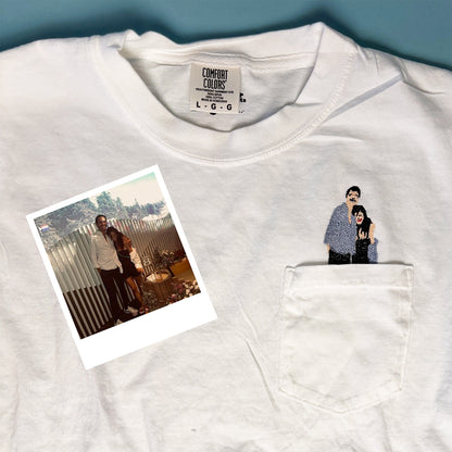 Custom Embroidered Pocket Shirt with Your Photo Portrait!