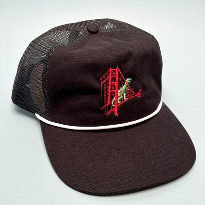 Embroidered San Francisco Dinosaur Trucker Hat – Adjustable