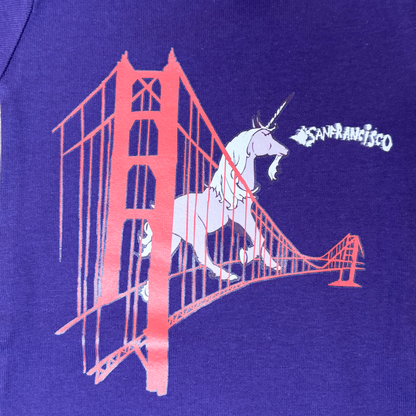 Infant Purple Unicorn Bodysuit – San Francisco Golden Gate Bridge Onesie