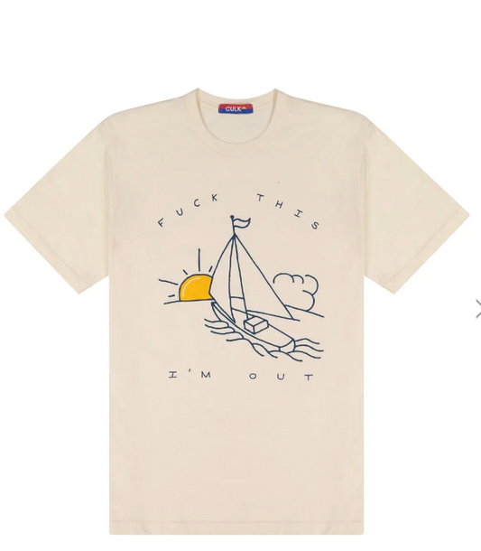 Sailboat Unisex Tee Natural