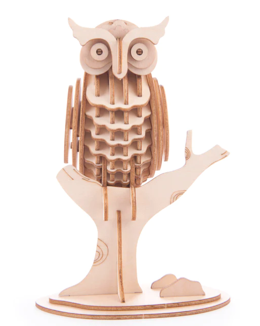 Owl 3D Wooden Puzzle- Kikkerland