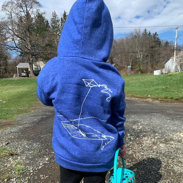Kids’ Whale & Kite Zip Hoodie