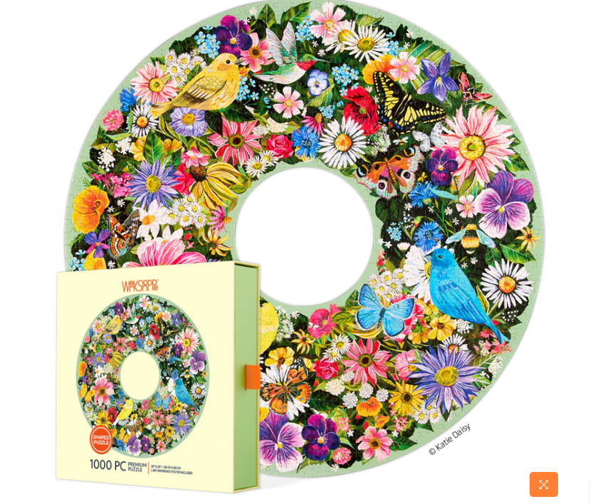 Spring Floral Wreath 1000 Piece Puzzle
