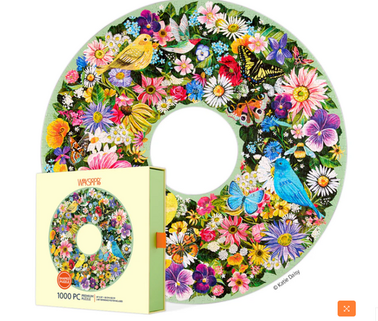 Spring Floral Wreath 1000 Piece Puzzle