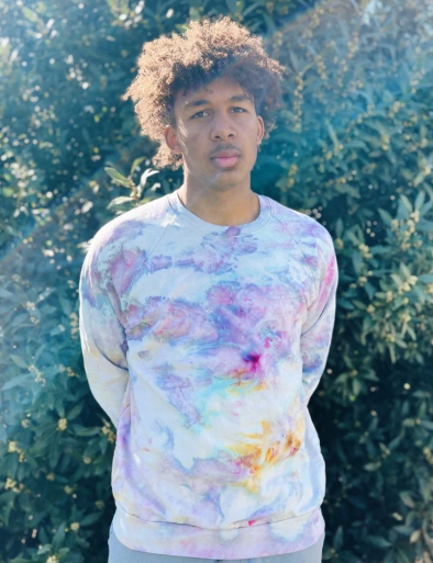 Mira Blackman- Hand Dyed Organic Fleece Sweatshirt -Amethyst