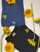 Unisex Embroidered Cotton Pocket Sunflower Tee