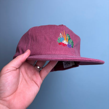 Embroidered Cotton Veggie Hat for Farmers Market Outings