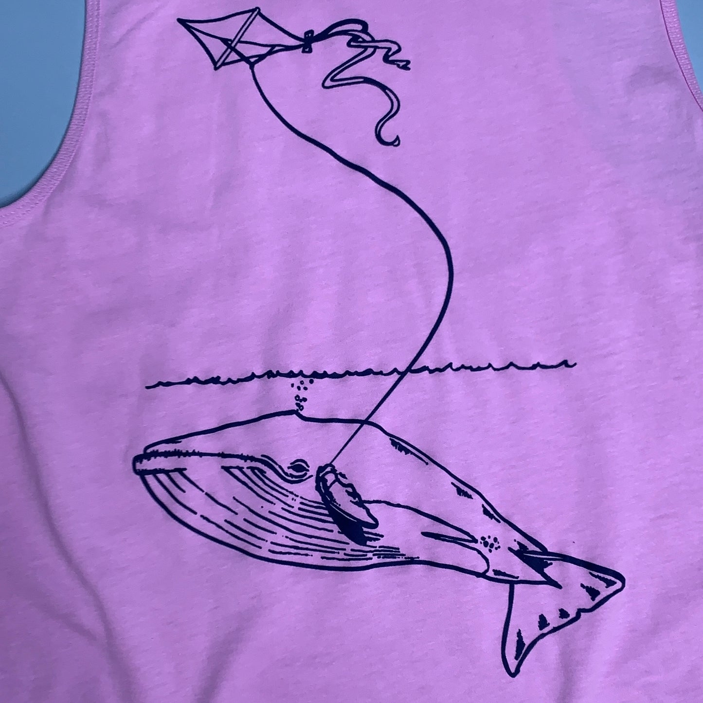 Whale With Kite Ladies' Cap Sleeve Tank