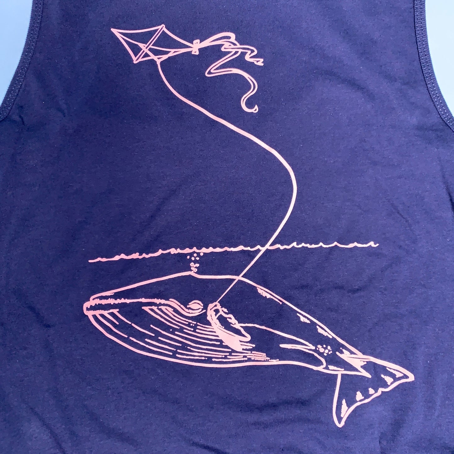 Whale With Kite Ladies' Cap Sleeve Tank