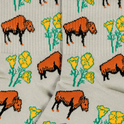 Women's Cozy Buffalo Pattern Cotton Socks for Family Outfits