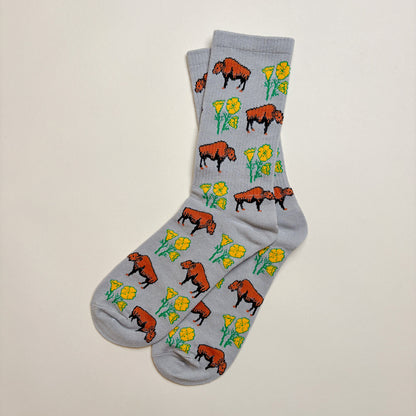 Women's Cozy Buffalo Pattern Cotton Socks for Family Outfits