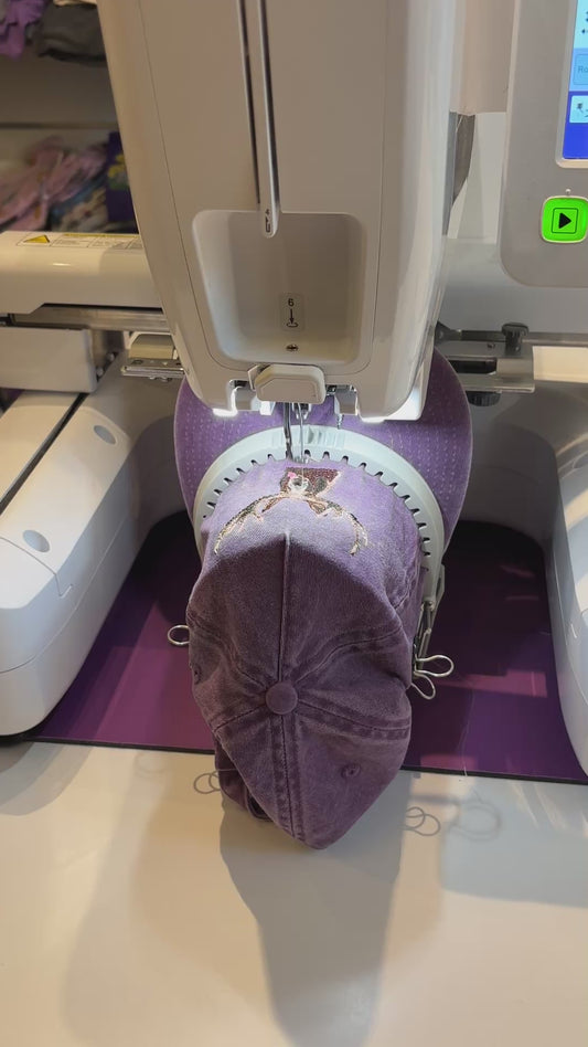 Embroidered Moose Washed Cotton 5-Panel Hat — Made in Northampton, MA