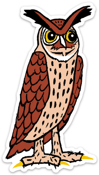 Owl Racing Sticker Owl Sticker – Animal Instincts