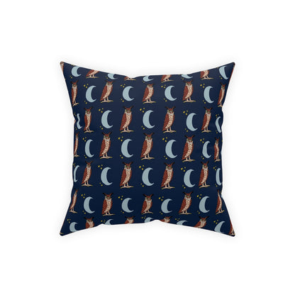 Owl Moon 16x16inch Decorative Pillow