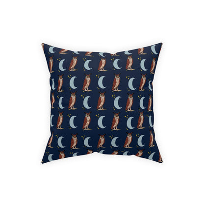 Owl Moon 16x16inch Decorative Pillow