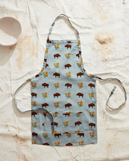 Buffalo Poppy Cotton Apron