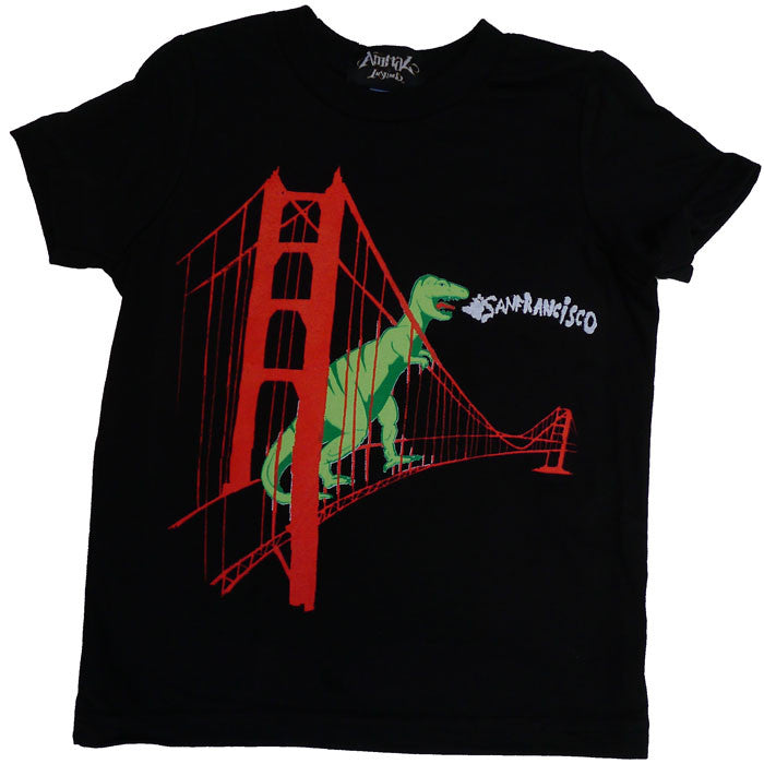 Kids' Black San Francisco Dinosaur Tee Shirt
