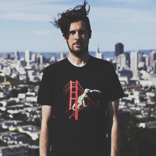 Unisex Black San Francisco Dinosaur Cotton Shirt