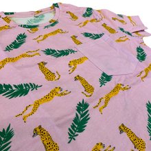 Unisex Pink Cheetah Shirt - Cotton Pocket Animal Print Tee