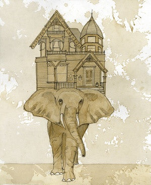 Limited Edition Elephant House Signed Print