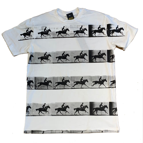 Motion Picture White Free Gold Watch Horse Shirt