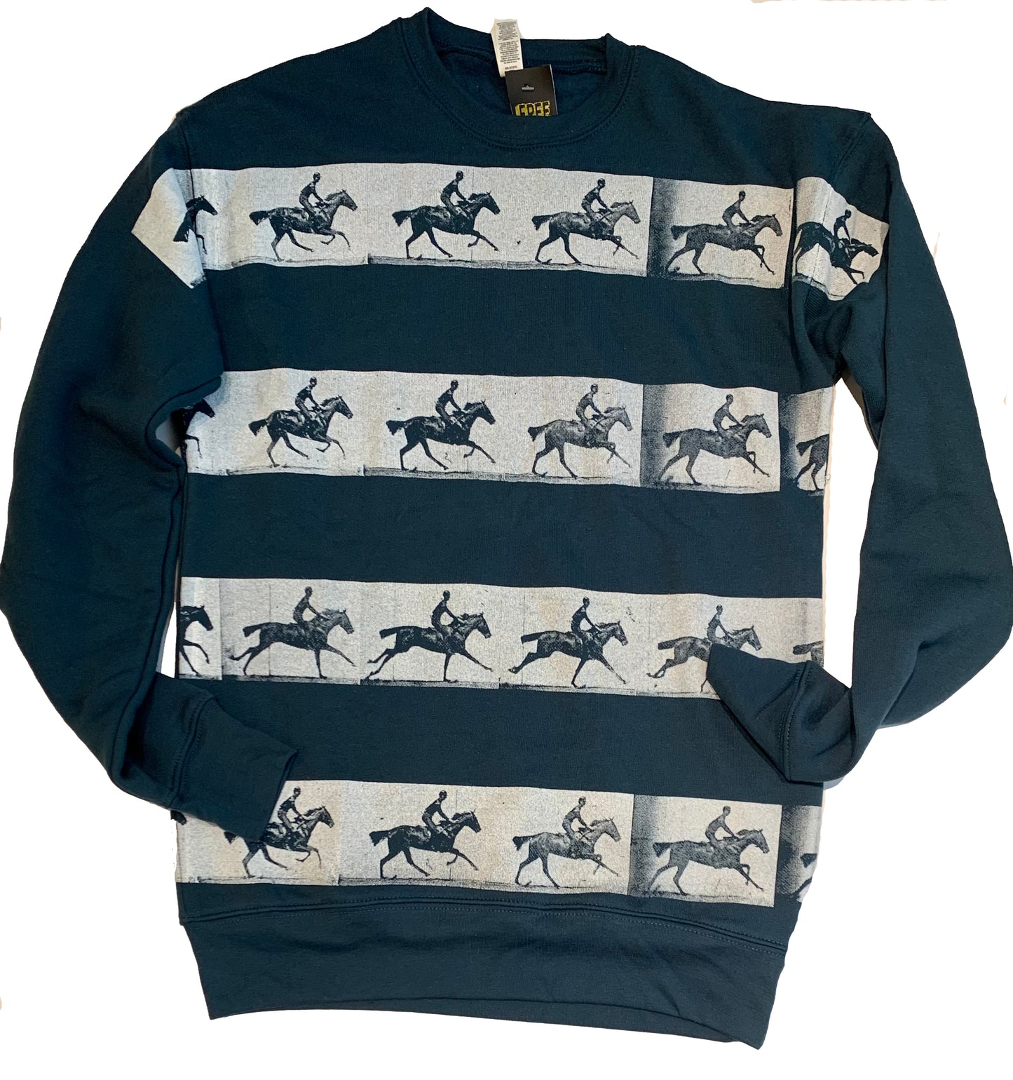 Motion Picture Running Horse By Eadweard Muybridge Unisex Crew Neck