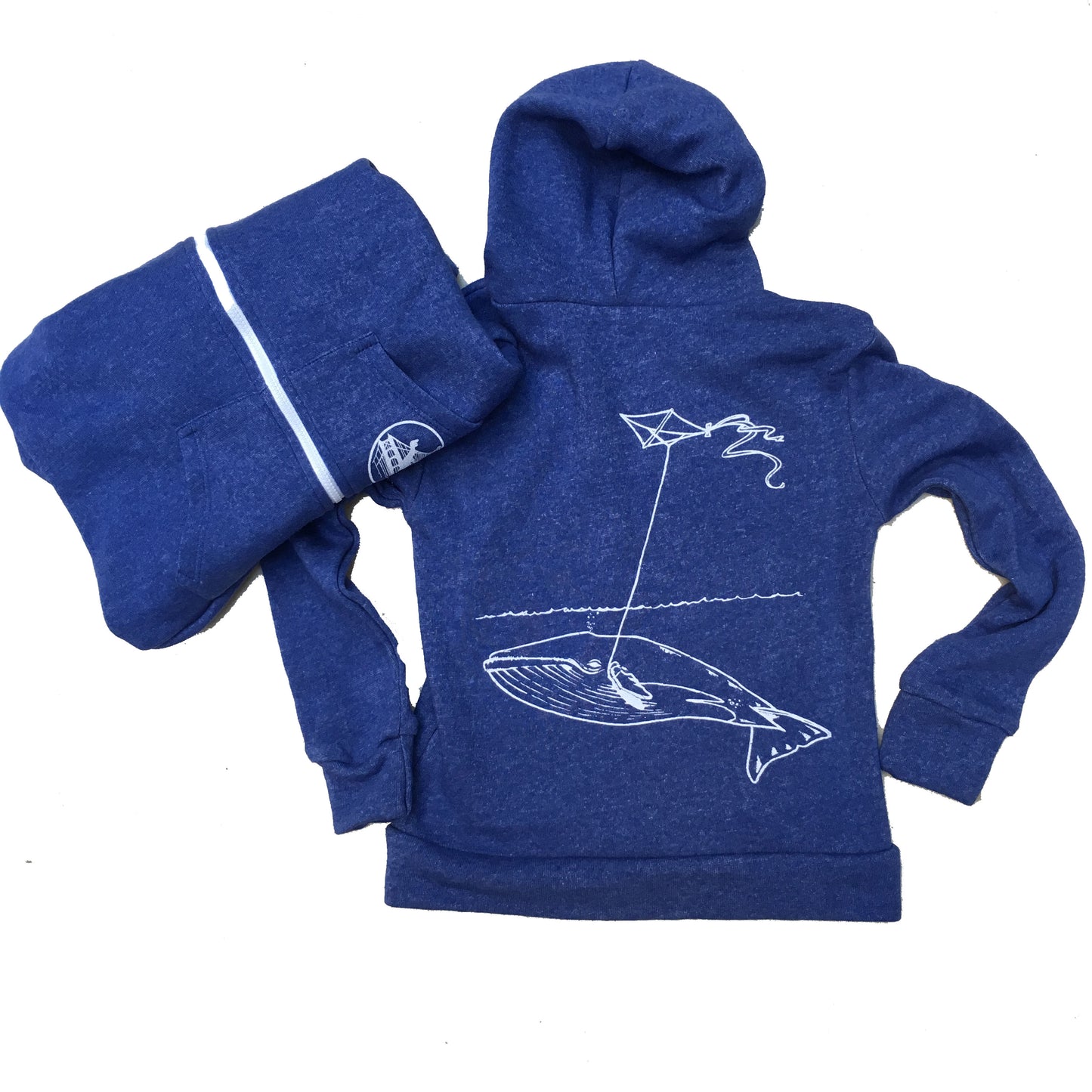 Kids Blue Whale Zip Hoodie
