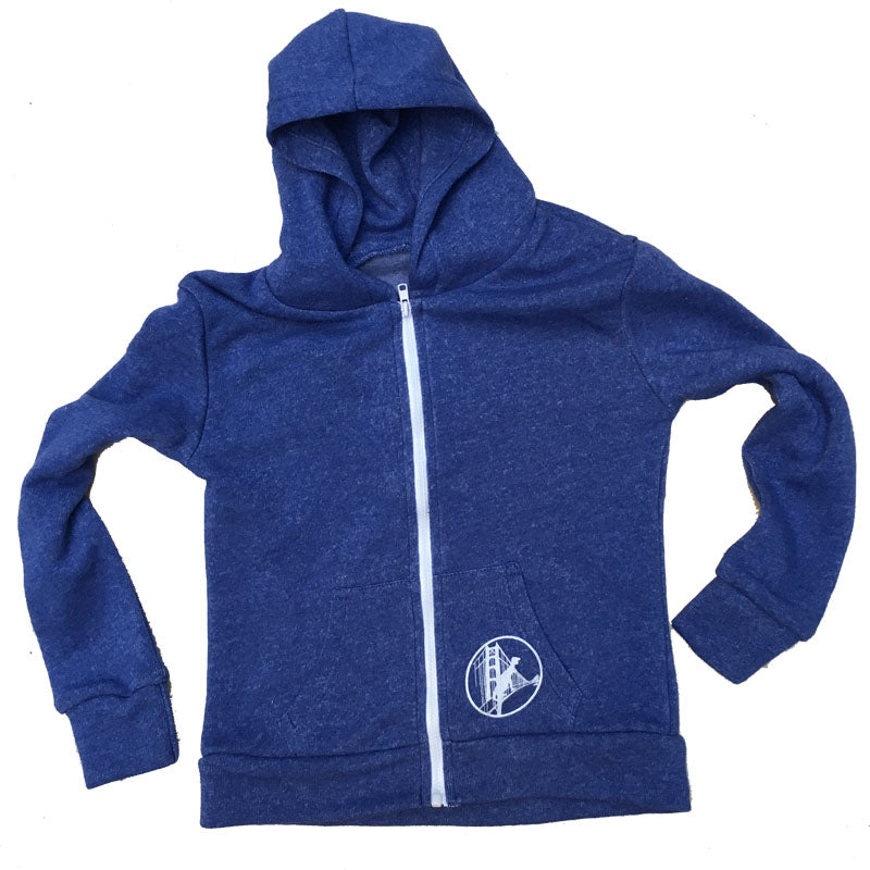 Kids Blue Whale Zip Hoodie