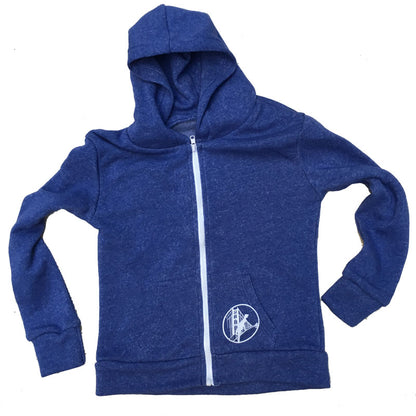 Kids Blue Whale Zip Hoodie