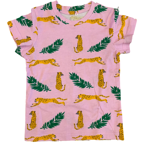 Kids Cheetah Pink Cotton Tee