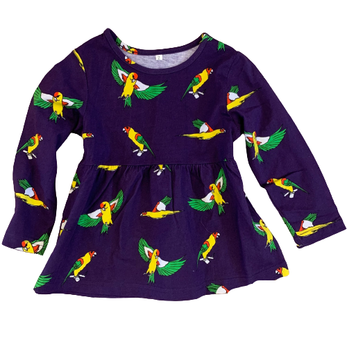 Tropical Rainforest Parrots | Graphic T-Shirt Dress