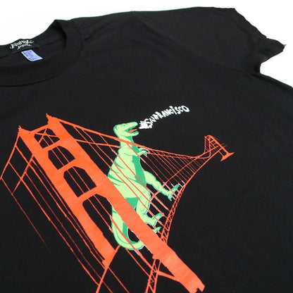 Unisex Black San Francisco Dinosaur Cotton Shirt