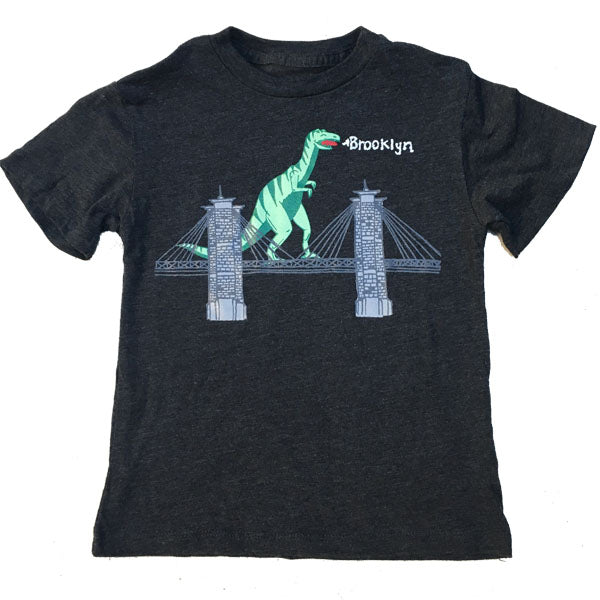 Kids' Dinosaur On Brooklyn Bridge Tee