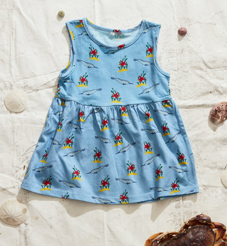 Kids Narwhal cotton Summer Dress