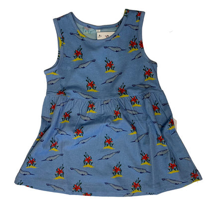 Kids Cotton Summer Dress Bundle- Cheetah and Narwhal Print