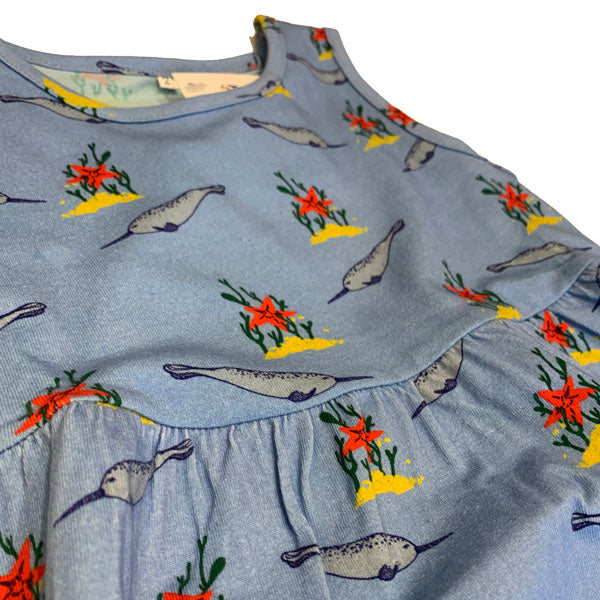 Kids Narwhal cotton Summer Dress