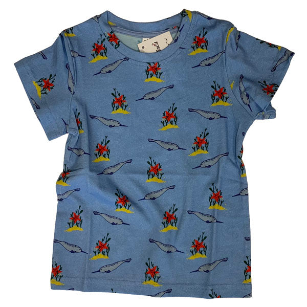 Kids Narwhal Print Cotton Tee