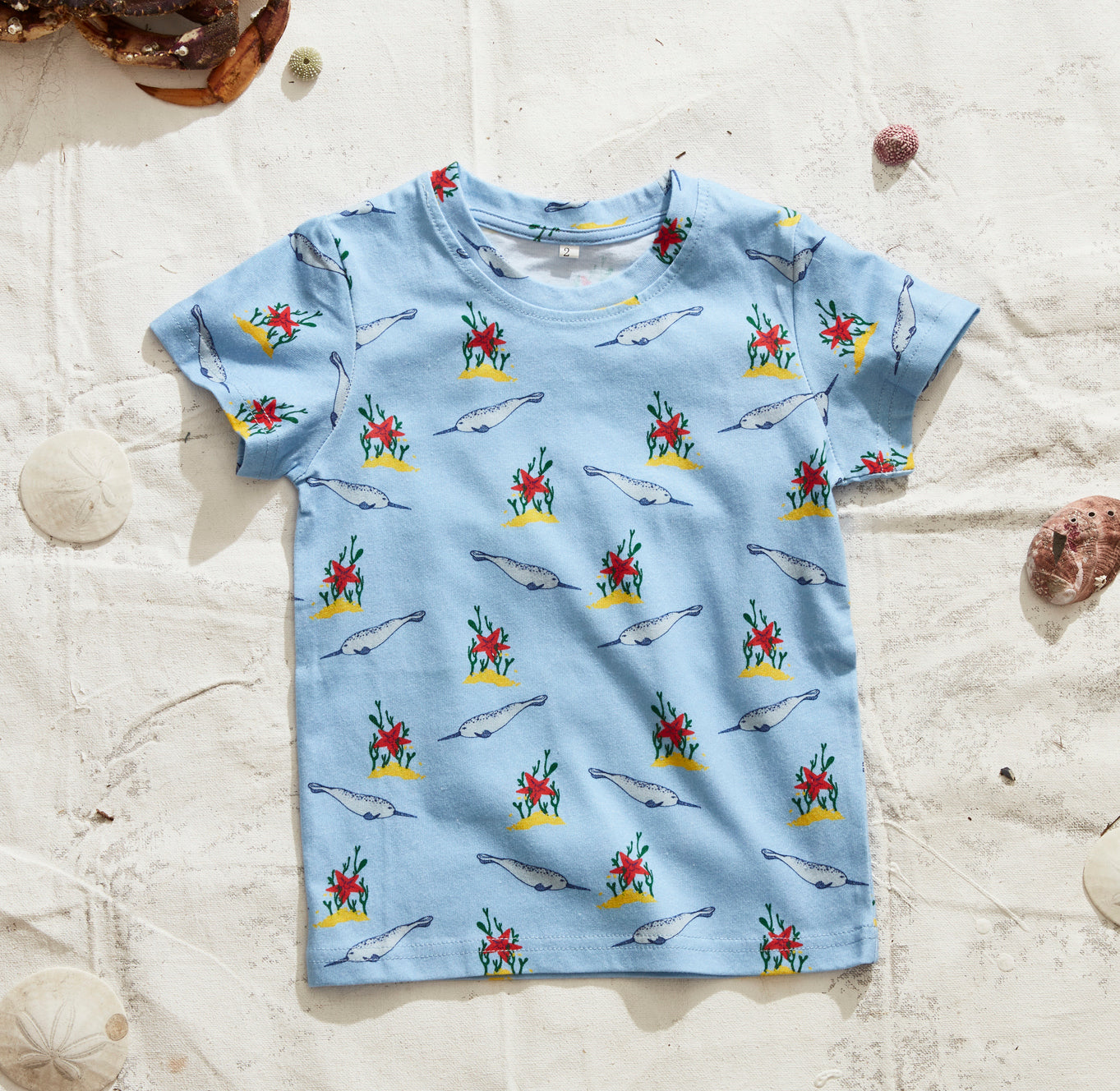 Kids Narwhal Print Cotton Tee