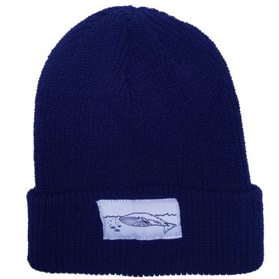 Navy Whale Patch Beanie