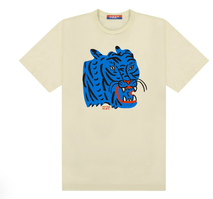 Kristina Micotti Blue Tiger Tee Cream