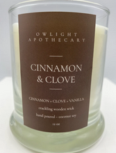 Cinnamon & Clove Scented Soy Candle Owlight