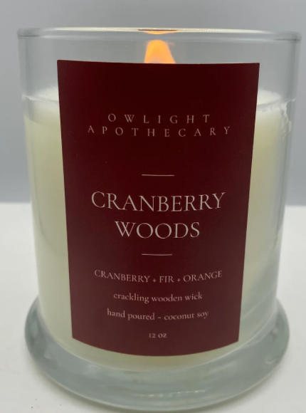 Cranberry Woods Scented Candle Clear Status jar