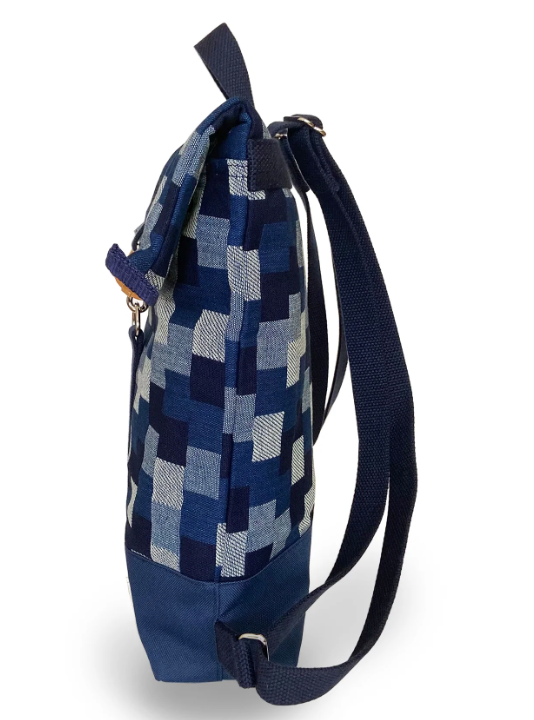 Mini Brightday Backpack: Denim Patchwork