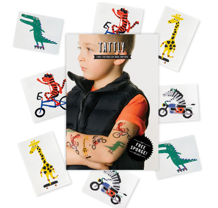 Tattoo - Wildlife On Wheels Kids Set