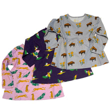 Kids Cotton Tunic Bundle-Parrot, Buffalo Poppy and Cheetah
