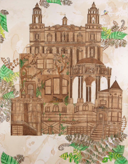 Jungle Victorian ORIGINAL Drawing