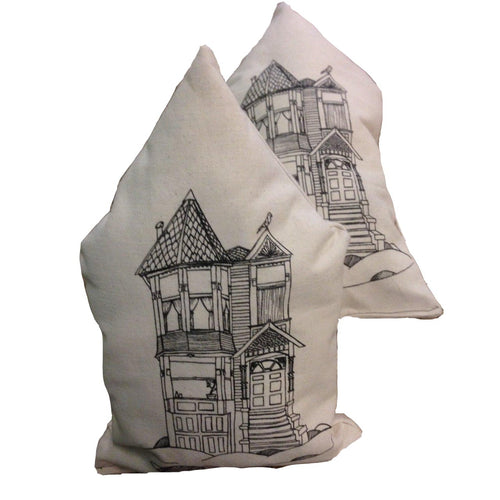 Natural Victorian House pillows