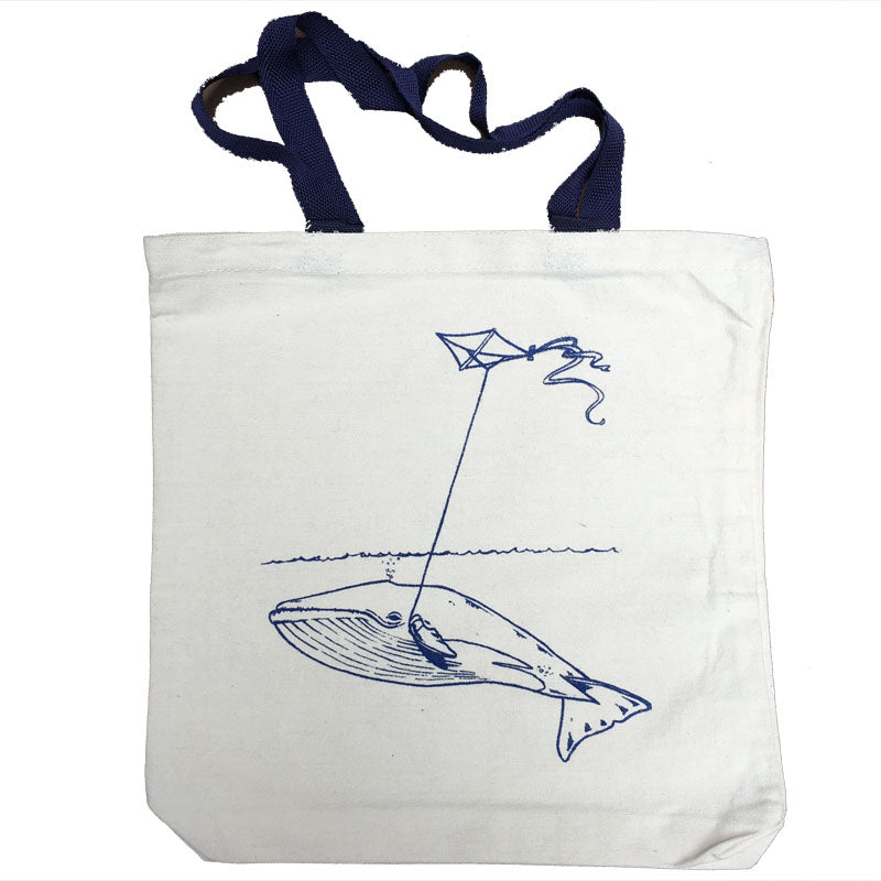 Canvas Whale With Kite Tote