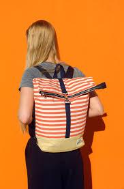 Orange & White Stripe Backpack